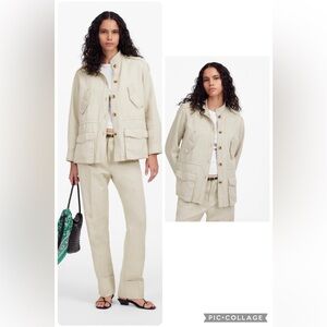 NWT Madewell Cinched Utility Jacket Italian Linen Twill Size Small Retail $198